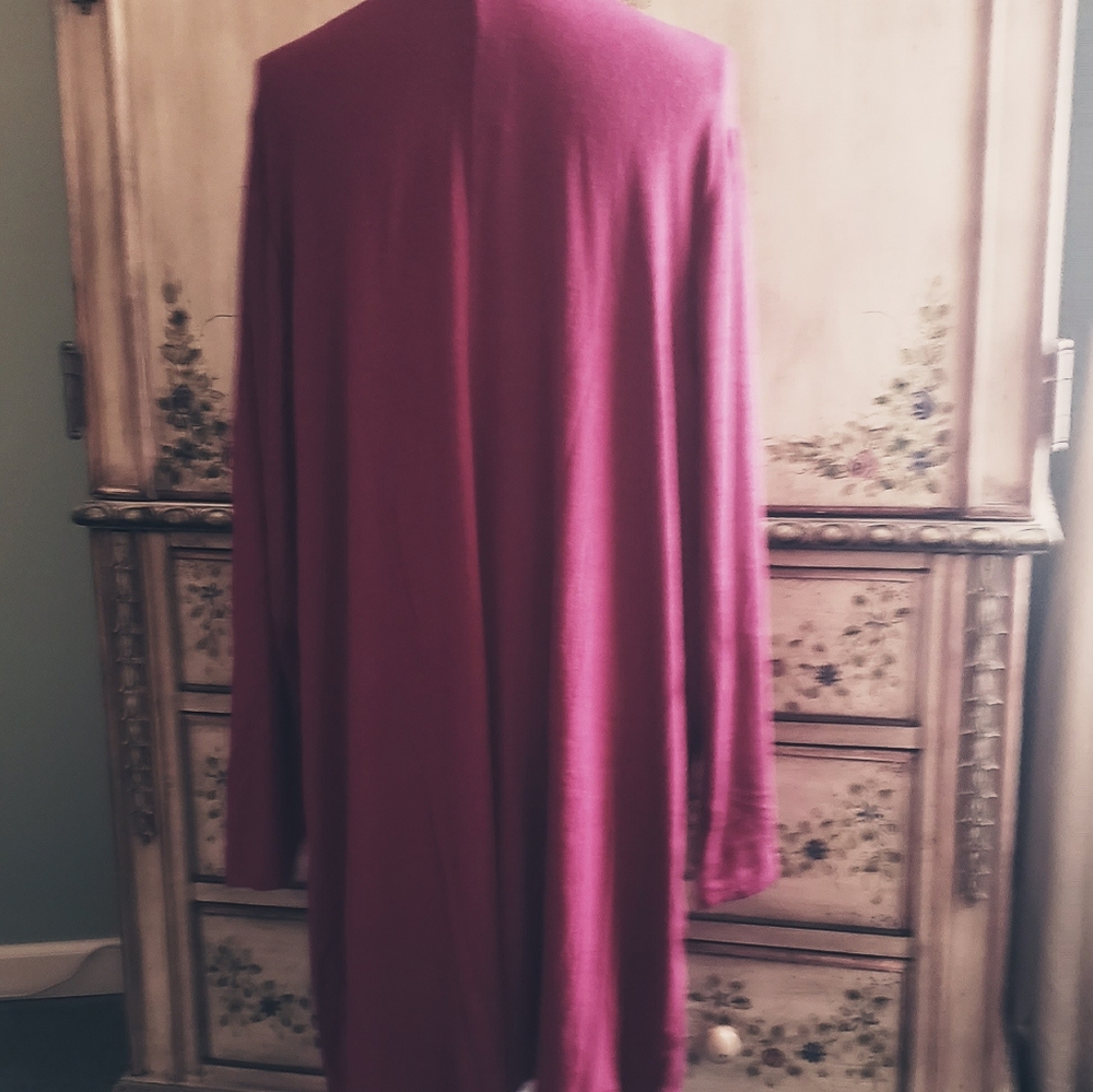 Lane Bryant Sweater OverPiece Lightweight Plus 26/28 Wine - Picture 3 of 5